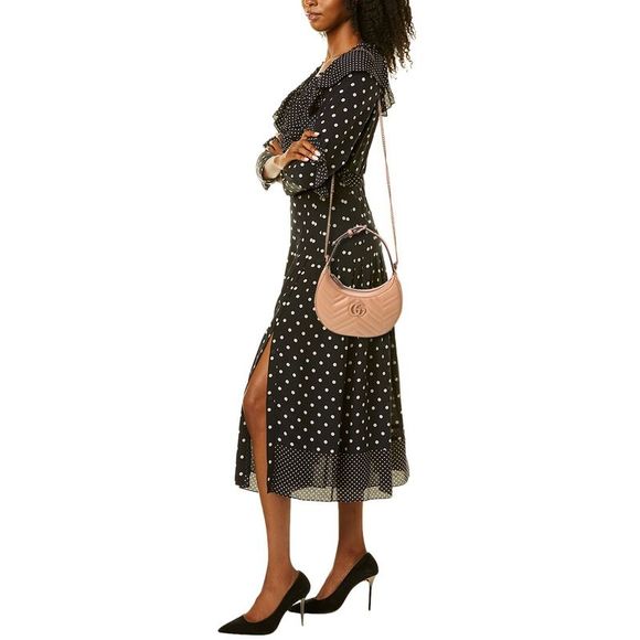 Gucci GG Marmont Half Moon Shaped Mini Leather Crossbody - Picture 4 of 5